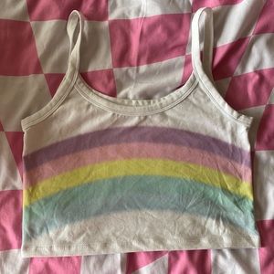 Mariah Carey rainbow tank